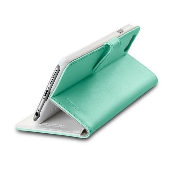 Spigen iPhone 6 Plus/6s Plus ile Uyumlu Kılıf Wallet S (Cüzdan Özellikli) Mint Green