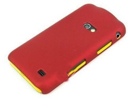 Galaxy Beam i8530 ile Uyumlu Sert Kauçuk Kılıf Kırmızı Renk