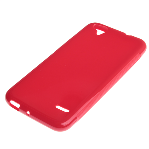 T60 ile Uyumlu Kılıf Parlak Silikon Kırmızı
