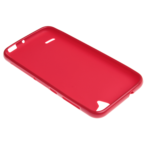 T60 ile Uyumlu Kılıf Parlak Silikon Kırmızı