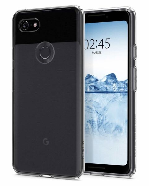Spigen Pixel 3 ile Uyumlu Kılıf Liquid Crystal 4 Tarafı Koruma Crystal Clear