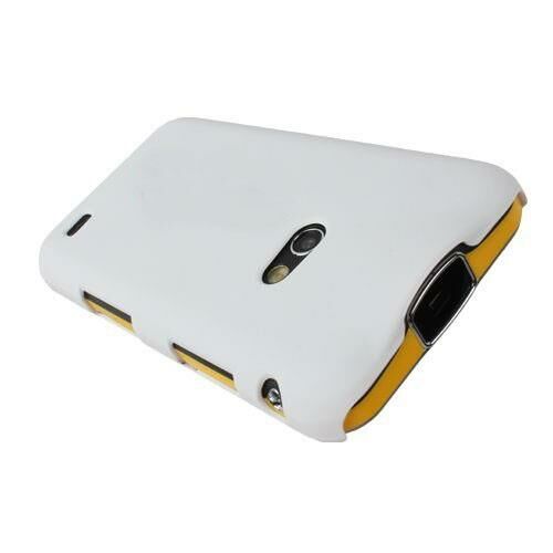 Galaxy Beam i8530 ile Uyumlu Sert Kauçuk Kılıf Beyaz Renk