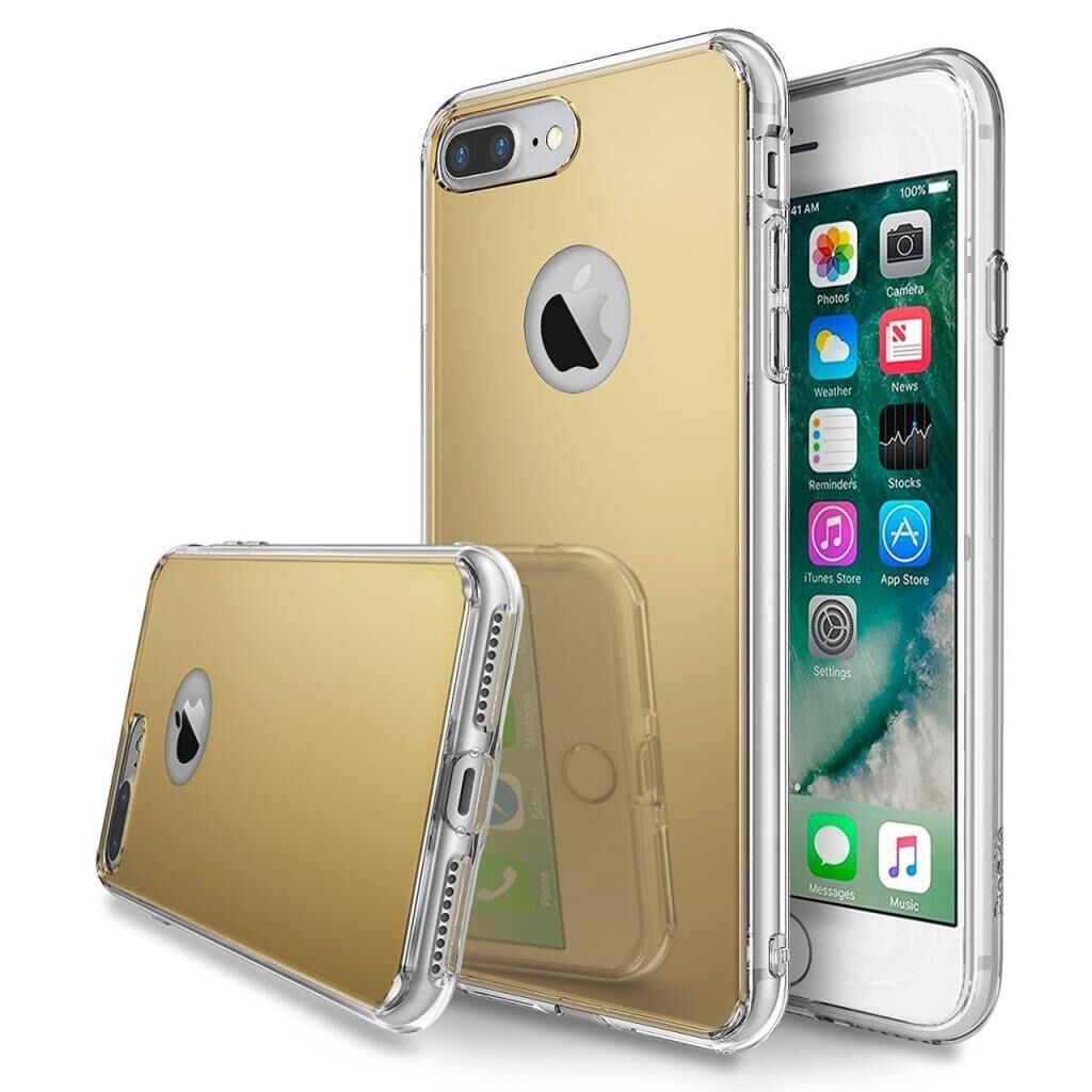 Ringke Mirror Fusion İphone 7 Plus ile Uyumlu Aynalı Kılıf Royal Gold