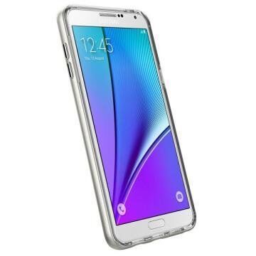 Spigen Galaxy Note 5 ile Uyumlu Kılıf Neo Hybrid Crystal Satin Silver
