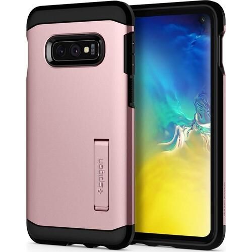 Spigen Galaxy S10e ile Uyumlu Kılıf Tough Armor Rose Gold