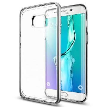Spigen Galaxy S6 Edge Plus ile Uyumlu Kılıf Neo Hybrid Crystal Satin Silver