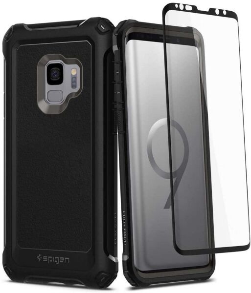 Spigen Galaxy S9 ile Uyumlu Kılıf Pro Guard Gun Metal