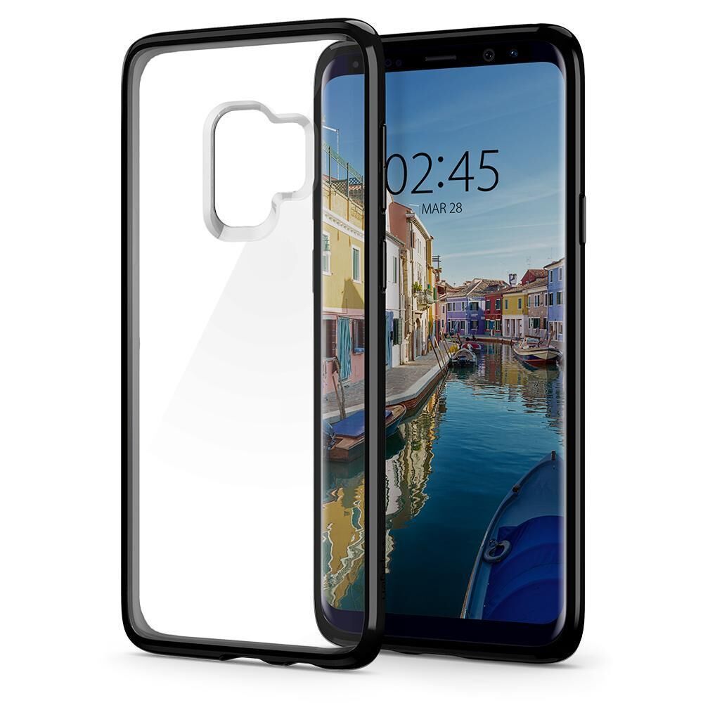Spigen Galaxy S9 ile Uyumlu Kılıf Ultra Hybrid Midnight Black