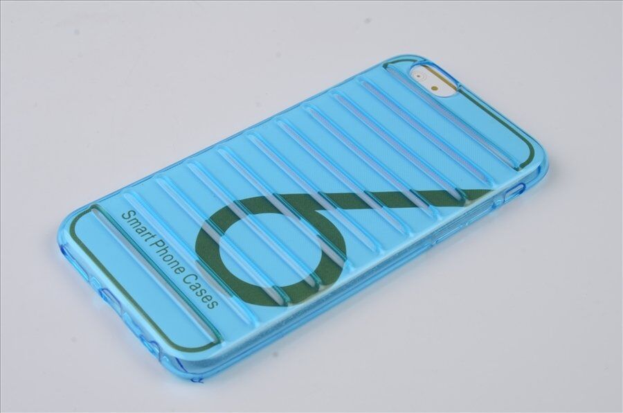 iPhone 6G ile Uyumlu Silikon Tırtıklı Arka Koruma Paneli Mavi SK-030