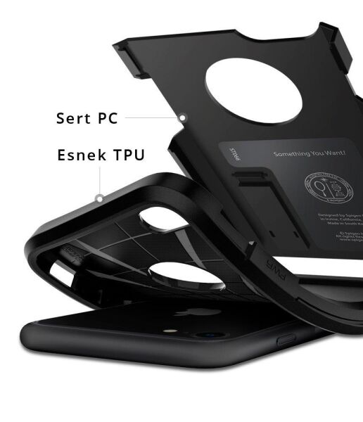 Spigen iPhone 7/8 ile Uyumlu Kılıf Tough Armor 2 Black
