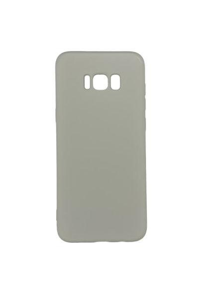 Galaxy S8 Plus ile Uyumlu Cappy Silikon Kılıf Gri