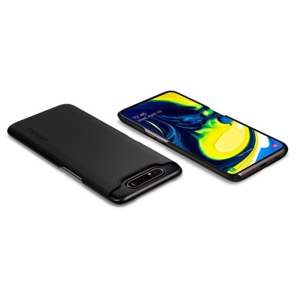 Spigen Galaxy A80 ile Uyumlu Kılıf Thin Fit Black