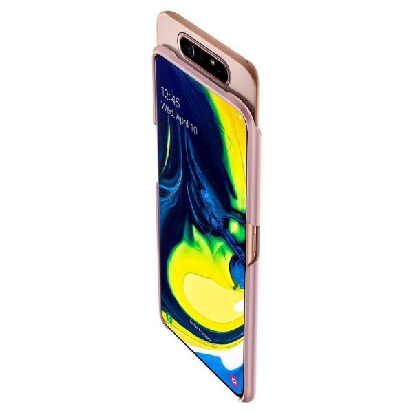 Spigen Galaxy A80 ile Uyumlu Kılıf Thin Fit Rose Gold