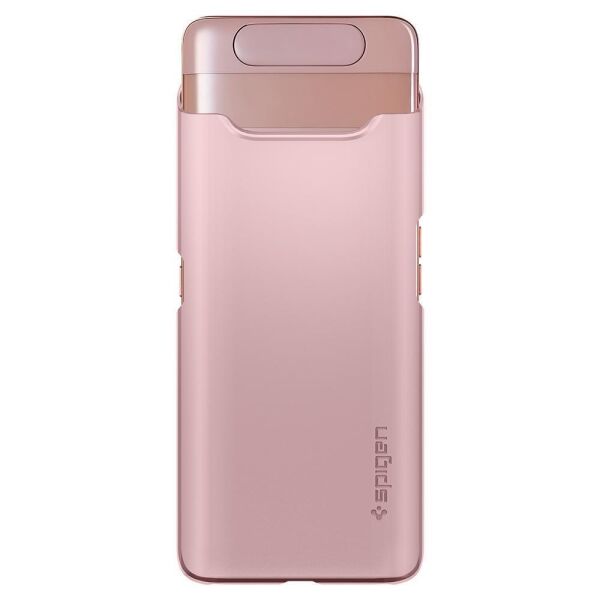 Spigen Galaxy A80 ile Uyumlu Kılıf Thin Fit Rose Gold