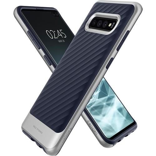 Spigen Galaxy S10 ile Uyumlu Kılıf Neo Hybrid Silver Artic