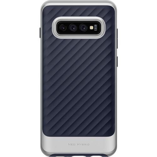 Spigen Galaxy S10 ile Uyumlu Kılıf Neo Hybrid Silver Artic