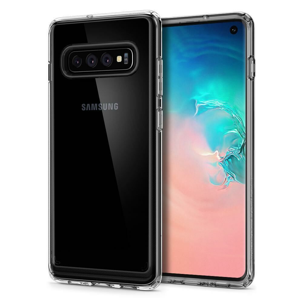 Spigen Galaxy S10 ile Uyumlu Kılıf Crystal Hybrid Crystal Clear