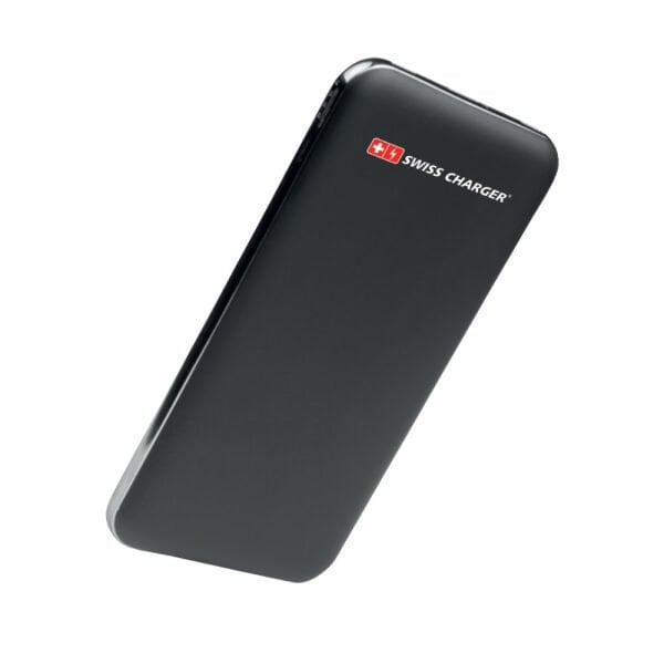 Swiss Charger 10000mAh Powerbank Harici Şarj Cihazı Siyah PB10000