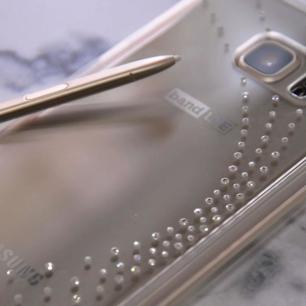 Ringke Noble Fusion Galaxy Note 5 ile Uyumlu Taşlı Kılıf Extra Darbe Emici Wedding Clear