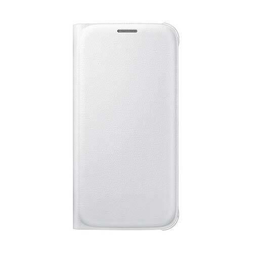Galaxy S6 ile Uyumlu Flip Wallet (Deri Görünümlü) Beyaz EF-WG920PW (Out)