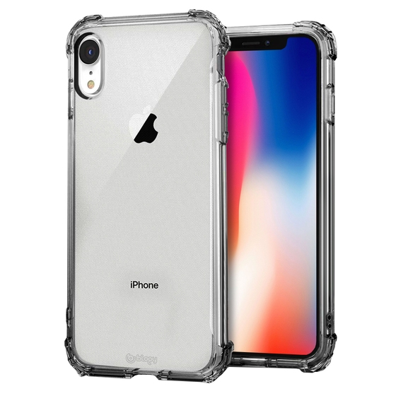 Blogy iPhone XR ile Uyumlu Crystal Fit Kılıf Smoke Black