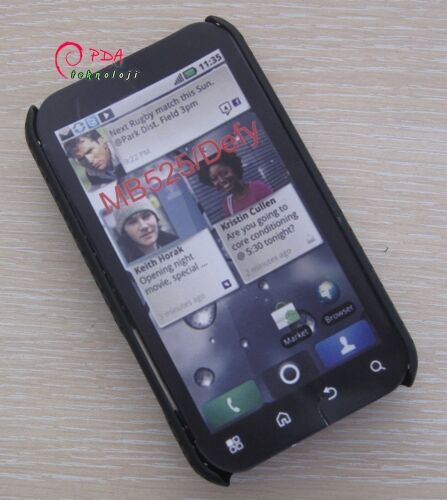 Defy MB525 ile Uyumlu Delikli Sert Kauçuk Kılıf