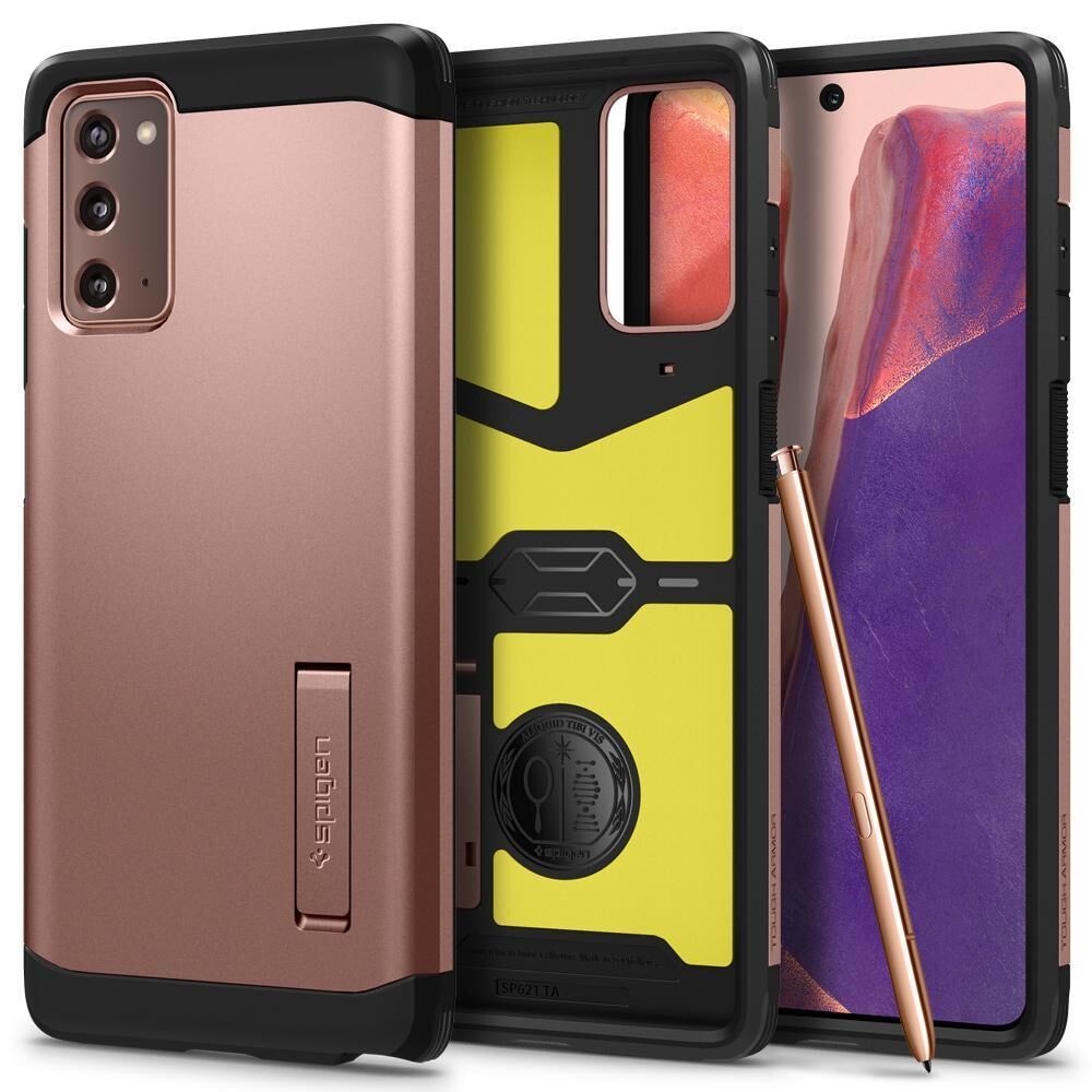 Spigen Galaxy Note 20 ile Uyumlu Kılıf Tough Armor Bronze