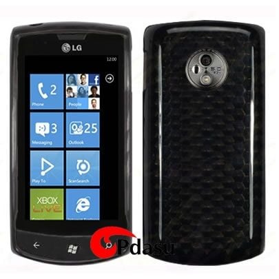 Optimus 7 ile Uyumlu Elmas Desenli Şeffaf Silikon Kılıf Siyah Renk