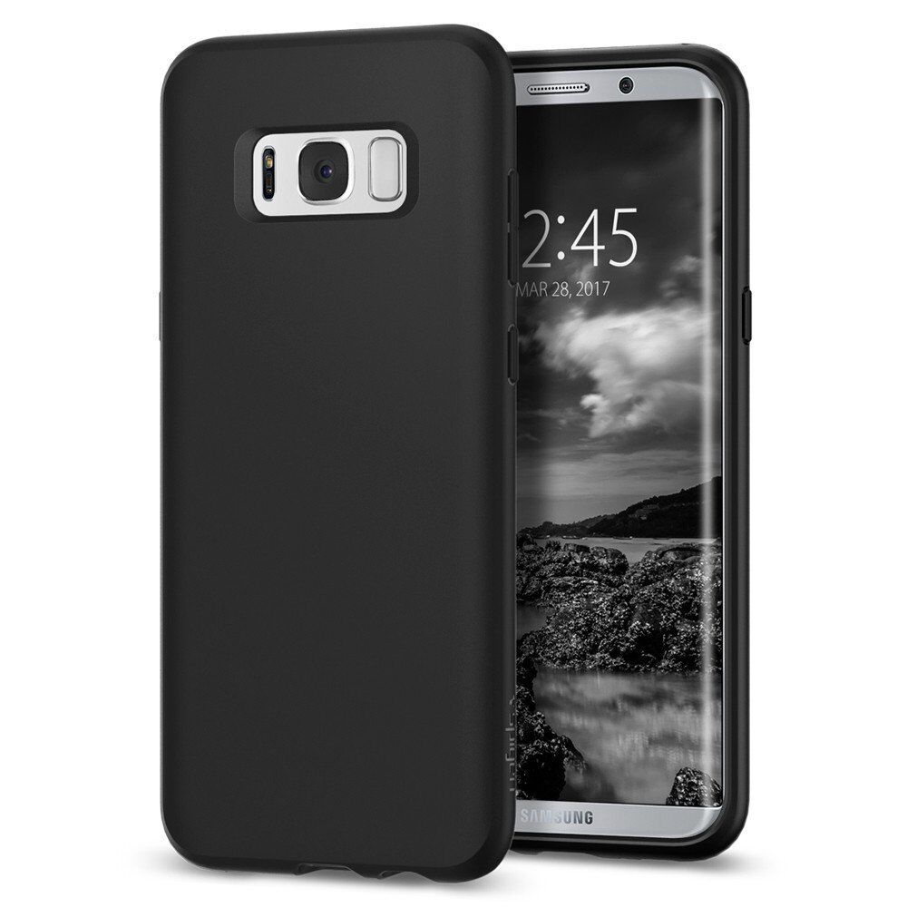 Spigen Galaxy S8 Plus ile Uyumlu Kılıf Liquid Crystal Matte Black
