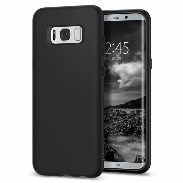 Spigen Galaxy S8 Plus ile Uyumlu Kılıf Liquid Crystal Matte Black