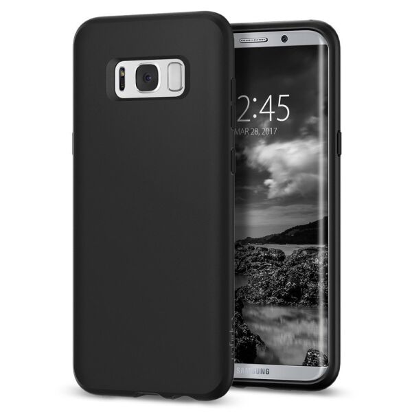 Spigen Galaxy S8 Plus ile Uyumlu Kılıf Liquid Crystal Matte Black