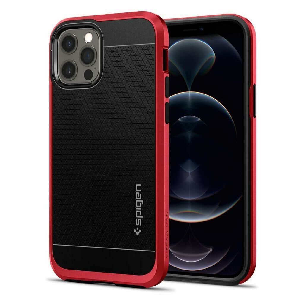Spigen iPhone 12 Pro / iPhone 12 ile Uyumlu Kılıf Neo Hybrid Red