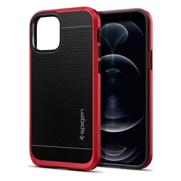 Spigen iPhone 12 Pro / iPhone 12 ile Uyumlu Kılıf Neo Hybrid Red