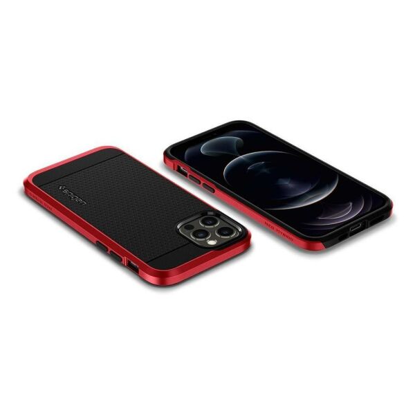 Spigen iPhone 12 Pro / iPhone 12 ile Uyumlu Kılıf Neo Hybrid Red