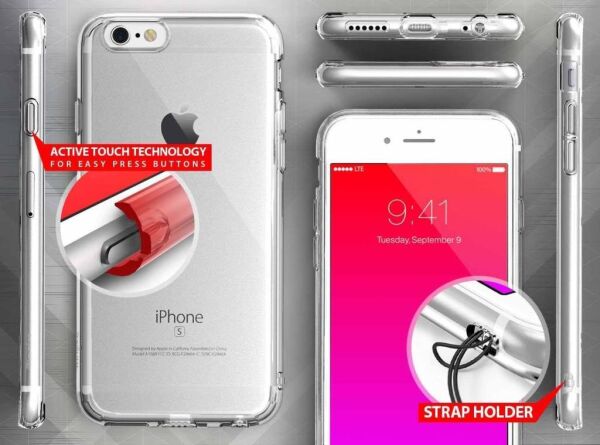 Ringke Air iPhone 6s/ 6 ile Uyumlu KIlıf Smoke Black Ultra Hafif Esnek İnce Renkli Transparan