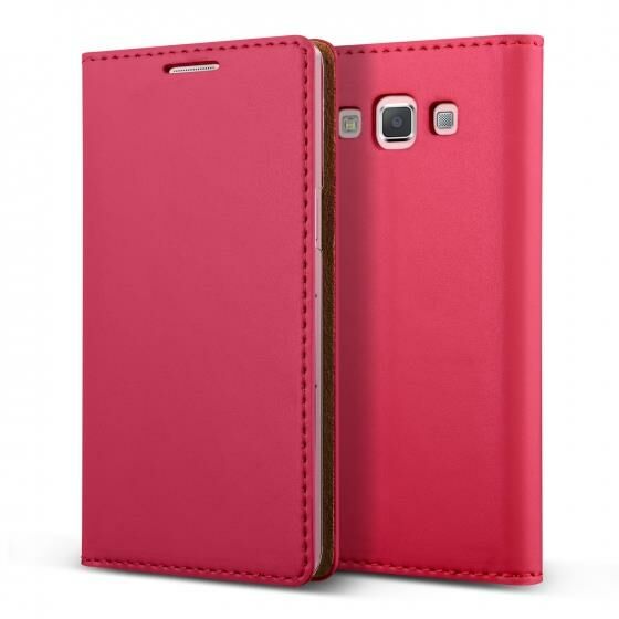 Verus Galaxy A5 ile Uyumlu Wallet Case Crayon Slim Diary 2015 Serisi-Hot Pink
