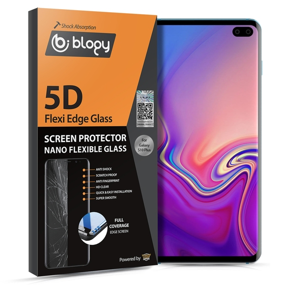 Blogy Galaxy S10 ile Uyumlu Flexi Edge 5D Ekran Koruyucu