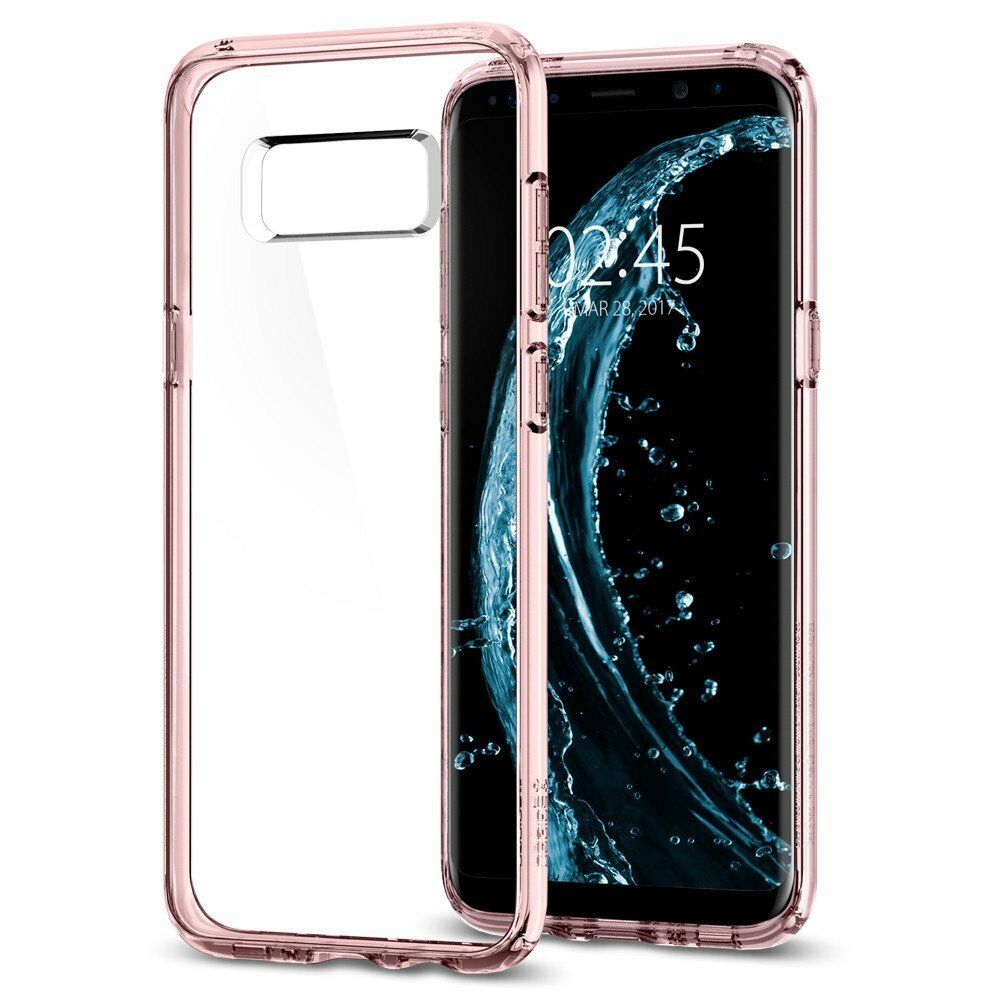Spigen Galaxy S8 Plus ile Uyumlu Kılıf Ultra Hybrid Crystal Pink