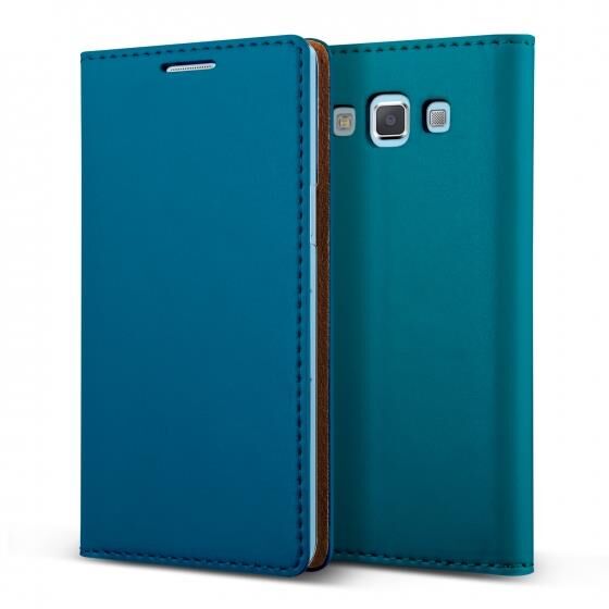 Verus Galaxy A5 ile Uyumlu Wallet Case Crayon Slim Diary 2015 Serisi-Blue
