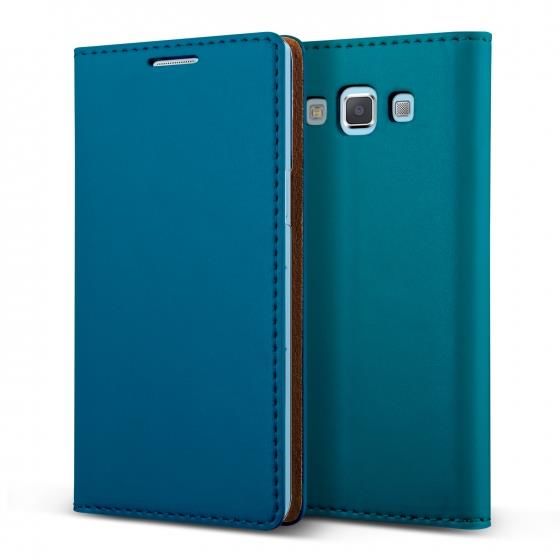 Verus Galaxy A5 ile Uyumlu Wallet Case Crayon Slim Diary 2015 Serisi-Blue