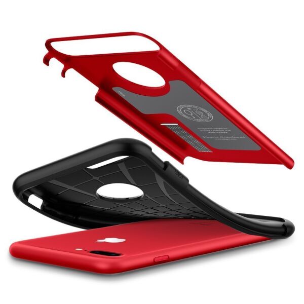 Spigen iPhone 7 Plus / 8 Plus ile Uyumlu Kılıf Slim Armor Crimson Red