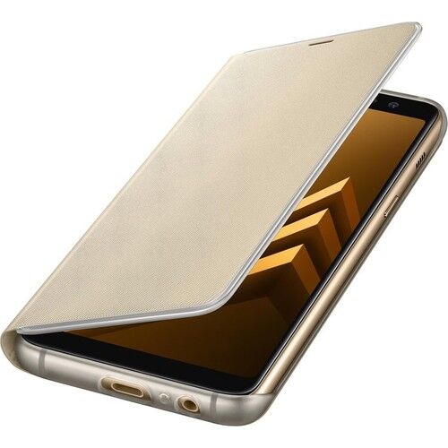 Galaxy A8 2018 ile Uyumlu Neon Flip Cover Altın EF-FA530PFEG (Out)