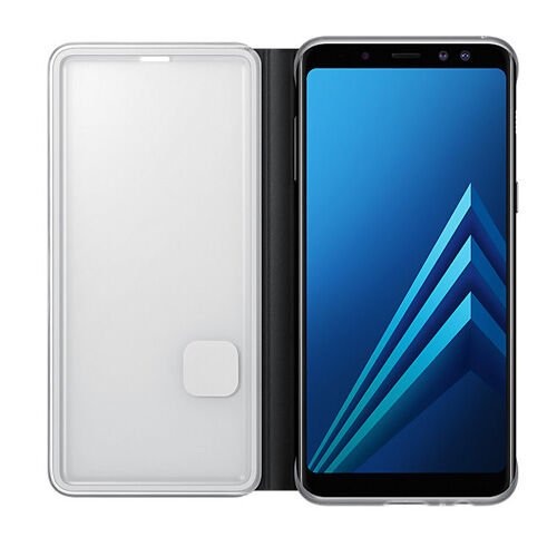 Galaxy A8 2018 ile Uyumlu Neon Flip Cover Siyah EF-FA530PBEGWW (Out)