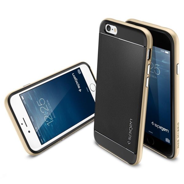 Spigen iPhone 6 Plus/6s Plus ile Uyumlu Kılıf Neo Hybrid Champagne Gold