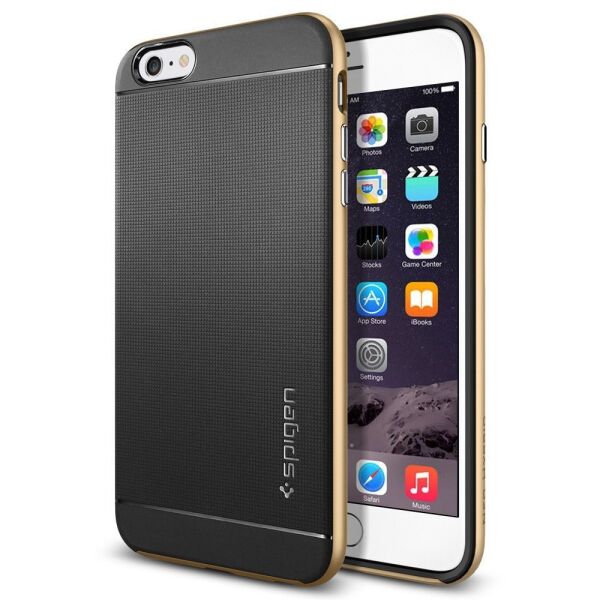 Spigen iPhone 6 Plus/6s Plus ile Uyumlu Kılıf Neo Hybrid Champagne Gold
