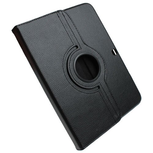 Galaxy Tab 3 10.1 P5200/P5210 ile Uyumlu Kapaklı 360 Derece Dönebilen Kılıf Siyah