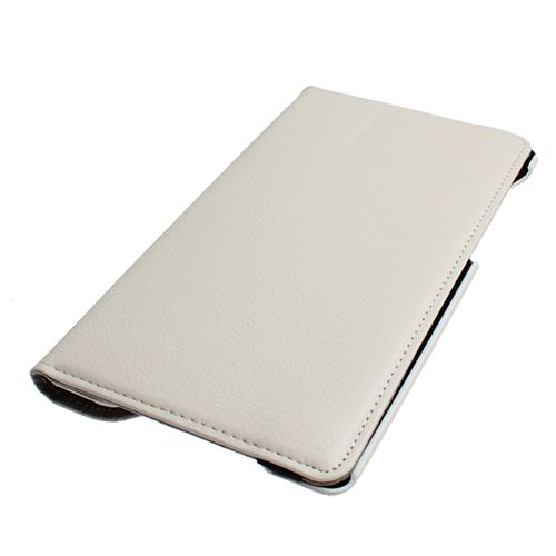 Nexus 7 2 II ile Uyumlu Kapaklı 360 Derece Dönebilen Kılıf Beyaz Renk
