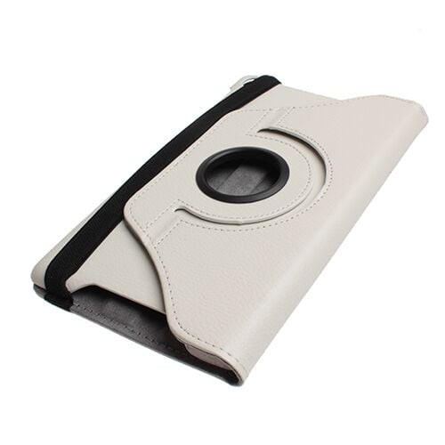 Nexus 7 2 II ile Uyumlu Kapaklı 360 Derece Dönebilen Kılıf Beyaz Renk