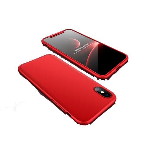 iPhone X ile Uyumlu Ays Sert Kılıf Kırmızı