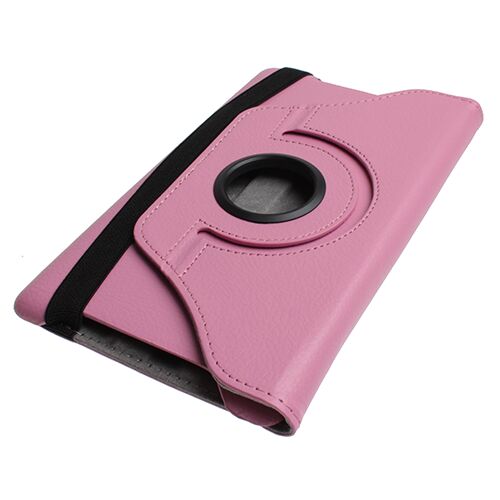 Nexus 7 2 II ile Uyumlu Kapaklı 360 Derece Dönebilen Kılıf Pembe Renk
